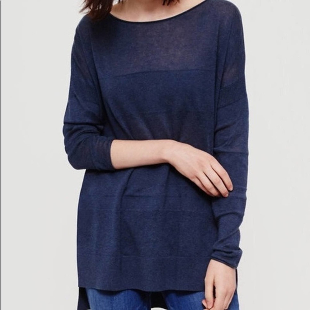 Lou & Grey Women's Blue Soft Stretchy Sweater Tunic Medium